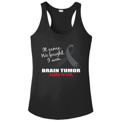 Brain Tumor Survivor Brain Tumor Awareness Meaningful Gift Ladies PosiCharge Competitor Racerback Tank