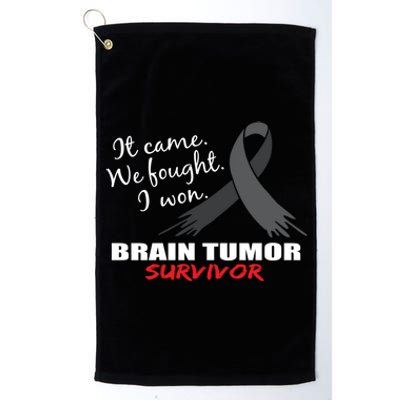 Brain Tumor Survivor Brain Tumor Awareness Meaningful Gift Platinum Collection Golf Towel