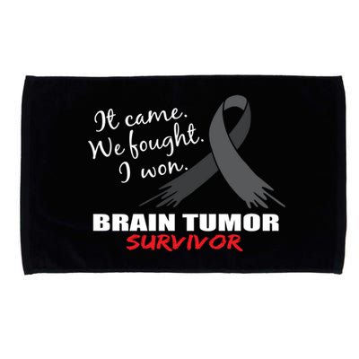 Brain Tumor Survivor Brain Tumor Awareness Meaningful Gift Microfiber Hand Towel