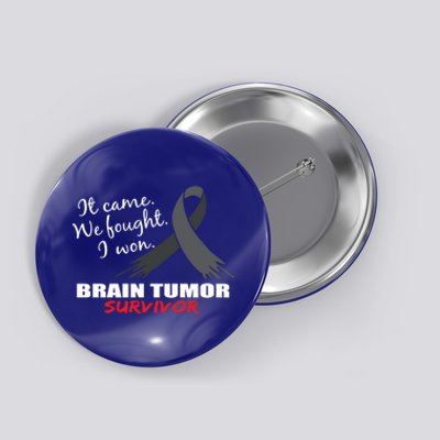 Brain Tumor Survivor Brain Tumor Awareness Meaningful Gift Button