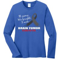 Brain Tumor Survivor Brain Tumor Awareness Meaningful Gift Ladies Long Sleeve Shirt