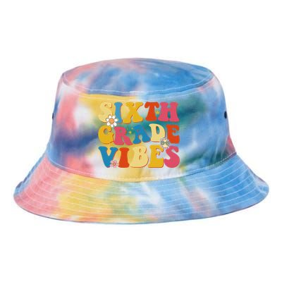 Back To School Sixth Grade Vibes Student Teacher Tie Dye Newport Bucket Hat