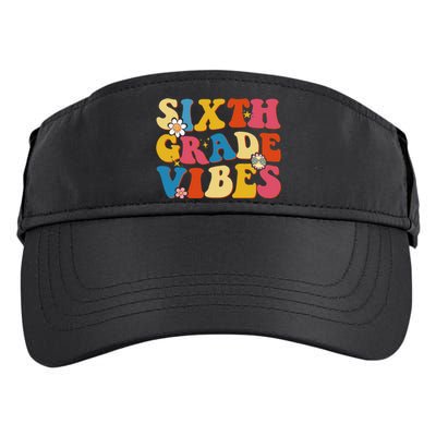 Back To School Sixth Grade Vibes Student Teacher Adult Drive Performance Visor