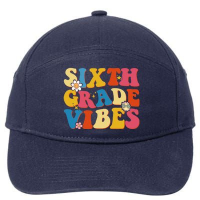 Back To School Sixth Grade Vibes Student Teacher 7-Panel Snapback Hat