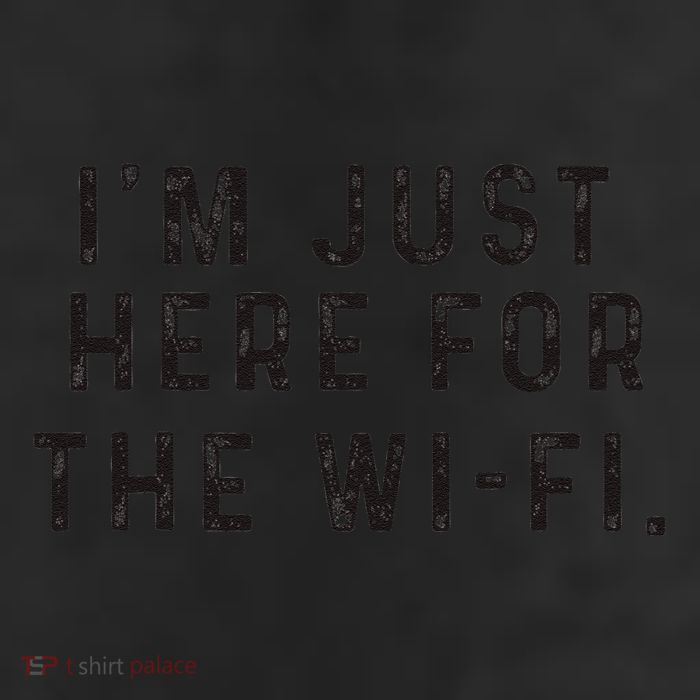 Back To School; IM Just Here For The Wifi. Garment-Dyed Fleece Hoodie