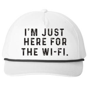 Back To School; IM Just Here For The Wifi. Snapback Five-Panel Rope Hat