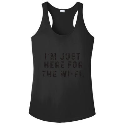 Back To School; IM Just Here For The Wifi. Ladies PosiCharge Competitor Racerback Tank