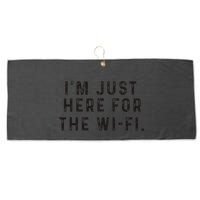 Back To School; IM Just Here For The Wifi. Large Microfiber Waffle Golf Towel
