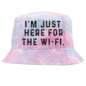 Back To School; IM Just Here For The Wifi. Tie-Dyed Bucket Hat