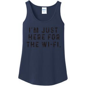 Back To School; IM Just Here For The Wifi. Ladies Essential Tank