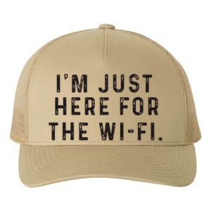 Back To School; IM Just Here For The Wifi. Yupoong Adult 5-Panel Trucker Hat