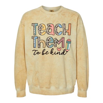 Back To School Teacher Colorblast Crewneck Sweatshirt