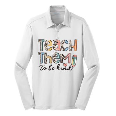 Back To School Teacher Silk Touch Performance Long Sleeve Polo