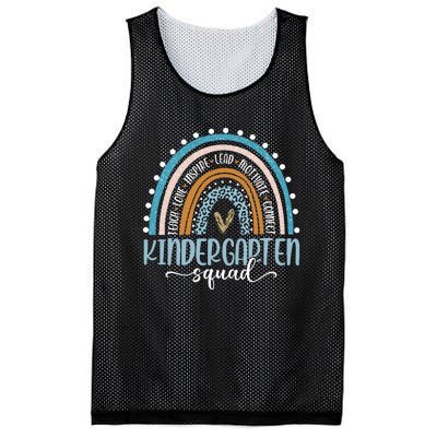 Back To School Rainbow Kindergarten Squad Teachers Student Mesh Reversible Basketball Jersey Tank