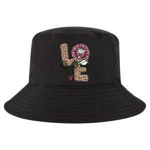 Badminton T Shirts Love Leopard Sunflower Graphic Plus Size Cool Comfort Performance Bucket Hat