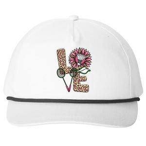 Badminton T Shirts Love Leopard Sunflower Graphic Plus Size Snapback Five-Panel Rope Hat