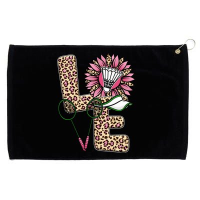 Badminton T Shirts Love Leopard Sunflower Graphic Plus Size Grommeted Golf Towel