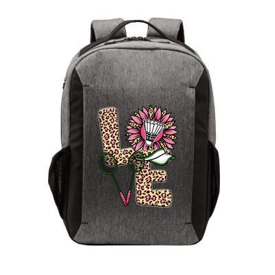 Badminton T Shirts Love Leopard Sunflower Graphic Plus Size Vector Backpack
