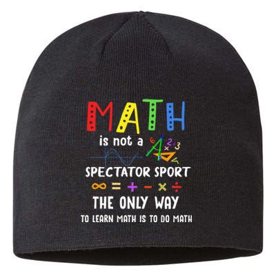 Back To School Math Is Not A Spectator Sport Math Teacher Sustainable Beanie