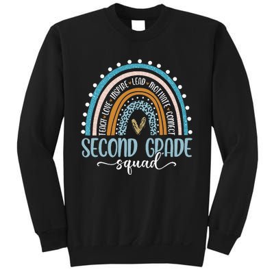 Back To School Rainbow Second Grade Squad Teachers Student Sweatshirt