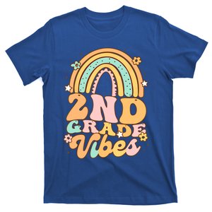 Back To School Second Grade Vibes Student Teacher Rainbow Cool Gift T-Shirt