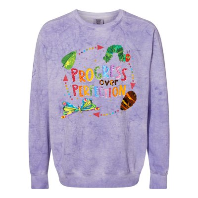 Back To School Teacher Colorblast Crewneck Sweatshirt