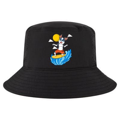 Boston Terrier Surfing Cool Comfort Performance Bucket Hat