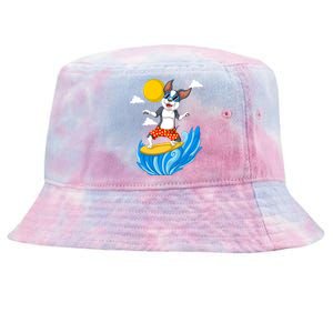 Boston Terrier Surfing Tie-Dyed Bucket Hat