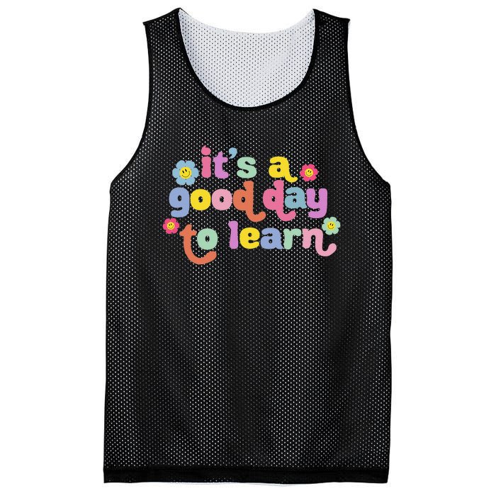 Back To School Motivational It's A Good Day To Learn Teacher Mesh Reversible Basketball Jersey Tank