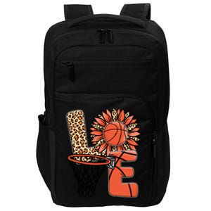 Basketball T Shirts Love Leopard Sunflower Graphic Plus Size Impact Tech Backpack