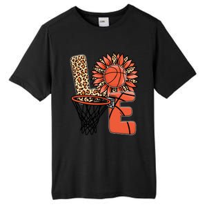 Basketball T Shirts Love Leopard Sunflower Graphic Plus Size Tall Fusion ChromaSoft Performance T-Shirt