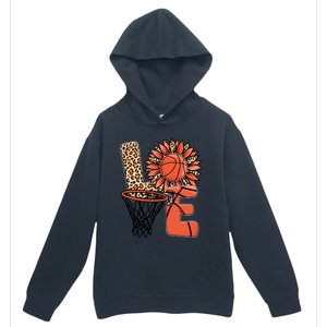 Basketball T Shirts Love Leopard Sunflower Graphic Plus Size Urban Pullover Hoodie