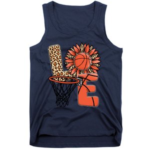 Basketball T Shirts Love Leopard Sunflower Graphic Plus Size Tank Top