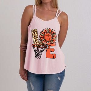 Basketball T Shirts Love Leopard Sunflower Graphic Plus Size Women's Strappy Tank