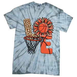 Basketball T Shirts Love Leopard Sunflower Graphic Plus Size Tie-Dye T-Shirt