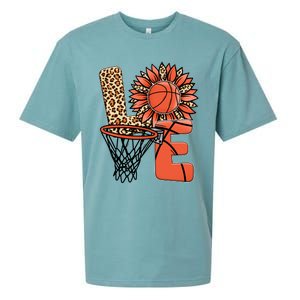 Basketball T Shirts Love Leopard Sunflower Graphic Plus Size Sueded Cloud Jersey T-Shirt