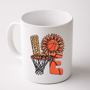 Basketball T Shirts Love Leopard Sunflower Graphic Plus Size Coffee Mug