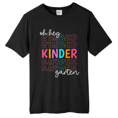 Back To School Oh Hey Kindergarten Teachers  Student Tall Fusion ChromaSoft Performance T-Shirt