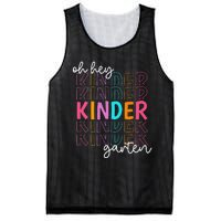 Back To School Oh Hey Kindergarten Teachers  Student Mesh Reversible Basketball Jersey Tank