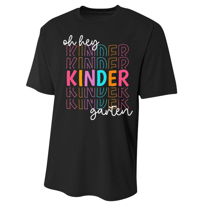 Back To School Oh Hey Kindergarten Teachers  Student Performance Sprint T-Shirt