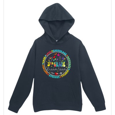 Back To School Third Grade Dream Team Teacher Flower Urban Pullover Hoodie