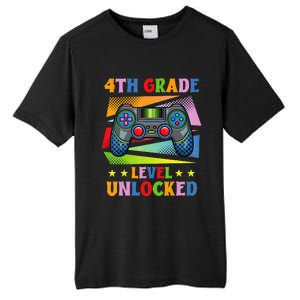 Back To School Video Gamer Level 4Th Grade Unlocked Tall Fusion ChromaSoft Performance T-Shirt