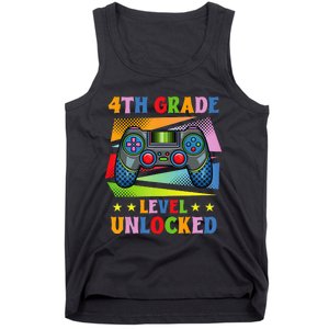 Back To School Video Gamer Level 4Th Grade Unlocked Tank Top