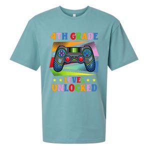 Back To School Video Gamer Level 4Th Grade Unlocked Sueded Cloud Jersey T-Shirt