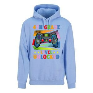 Back To School Video Gamer Level 4Th Grade Unlocked Unisex Surf Hoodie