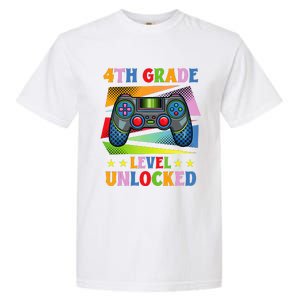 Back To School Video Gamer Level 4Th Grade Unlocked Garment-Dyed Heavyweight T-Shirt