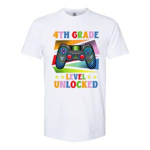 Back To School Video Gamer Level 4Th Grade Unlocked Softstyle CVC T-Shirt