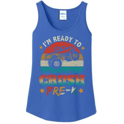 Back To School I'm Ready To Crush Pregiftk Monster Truck Boys Funny Gift Ladies Essential Tank