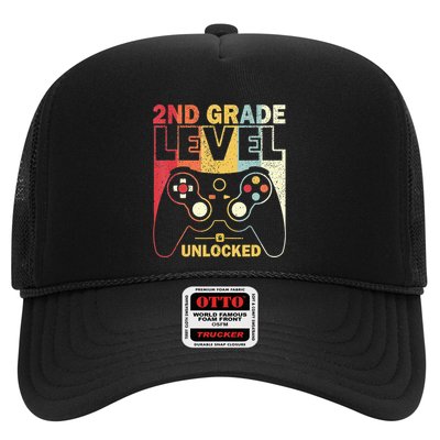 Back To School 2Nd Grade Level Unlocked Video Gamer Trucker Hat