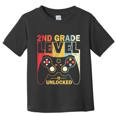 Back To School 2Nd Grade Level Unlocked Video Gamer Toddler T-Shirt